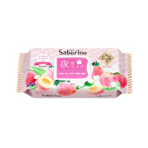 Saborino Night Face Mask Mild Peach Scent  28 Sheets