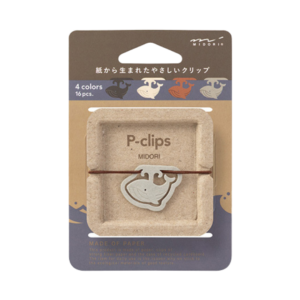 Midori Whale Paper Clip Set
