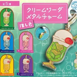 Cream Soda Metal Charms – 5 Colorful Flavors with Transparent Enamel Finish Gachapon 1 Random