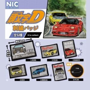 Initial D Embroidered Patches Gacha 1 Random